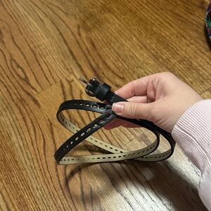 Women’s Fake Leather Belt with Silver Buckle